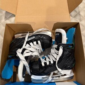 Bauer Black and Blue Hockey Skates, size Y8